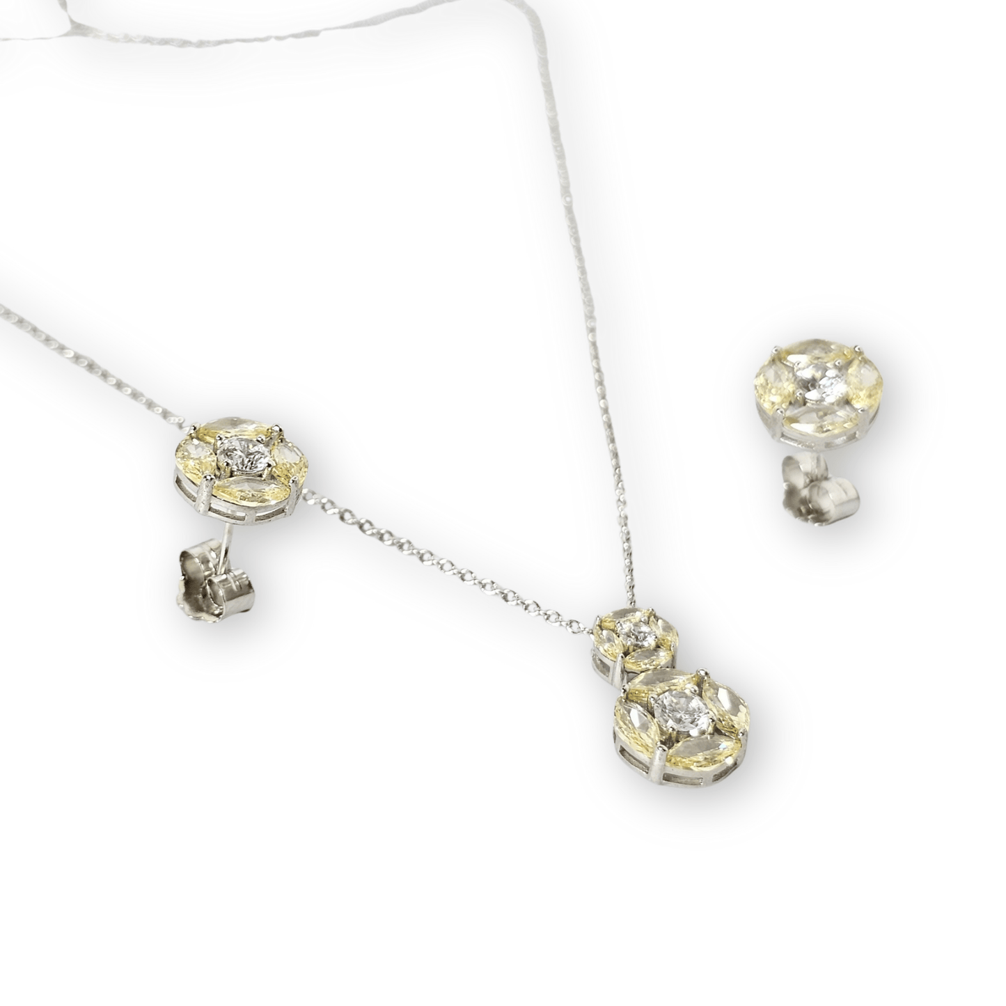 Ivory Bloom Pendant Set