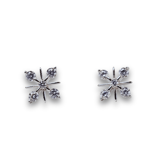 Classic CZ Solitaire Stud Earrings