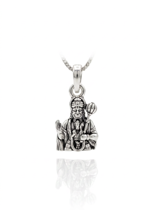Lord Hanuman Silver Pendant