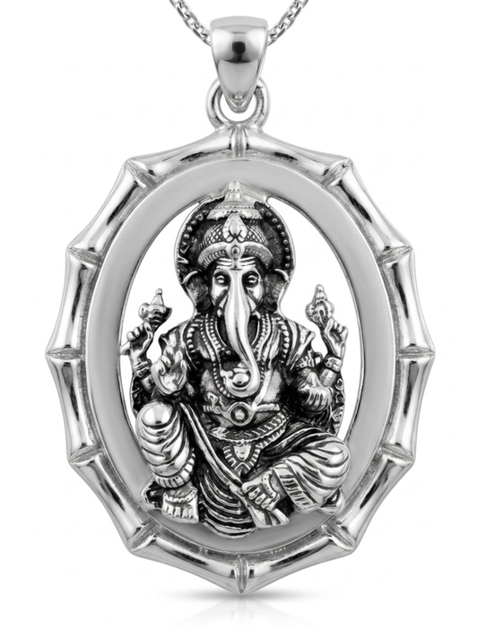 AANYA Lord Ganesha 925 Sterling Silver Pendant
