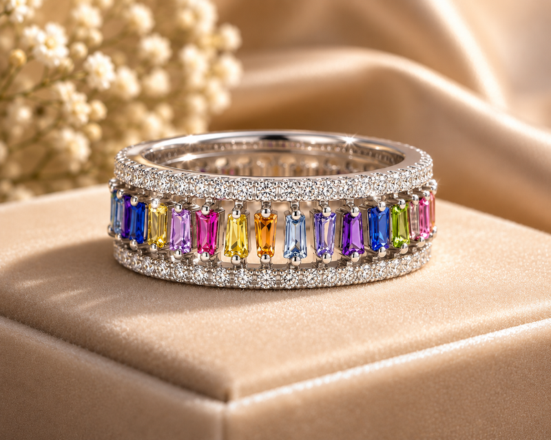 AANYA Power Baguette Statement Ring