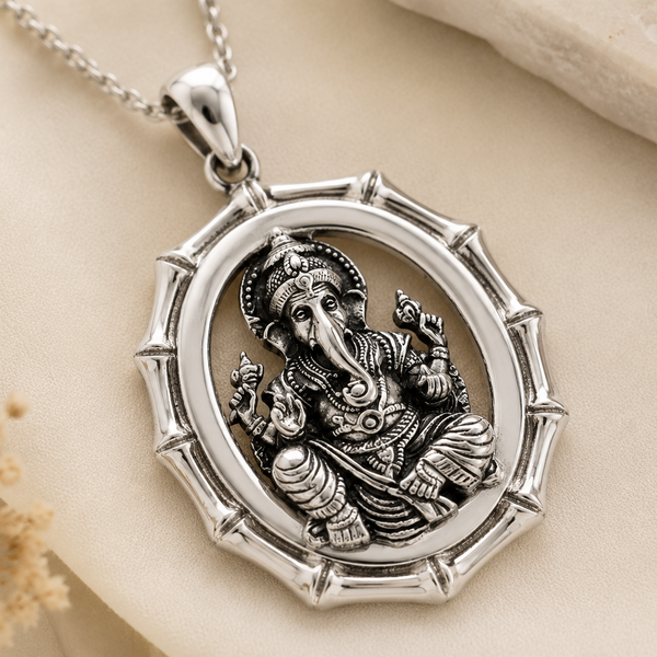 AANYA Lord Ganesha 925 Sterling Silver Pendant