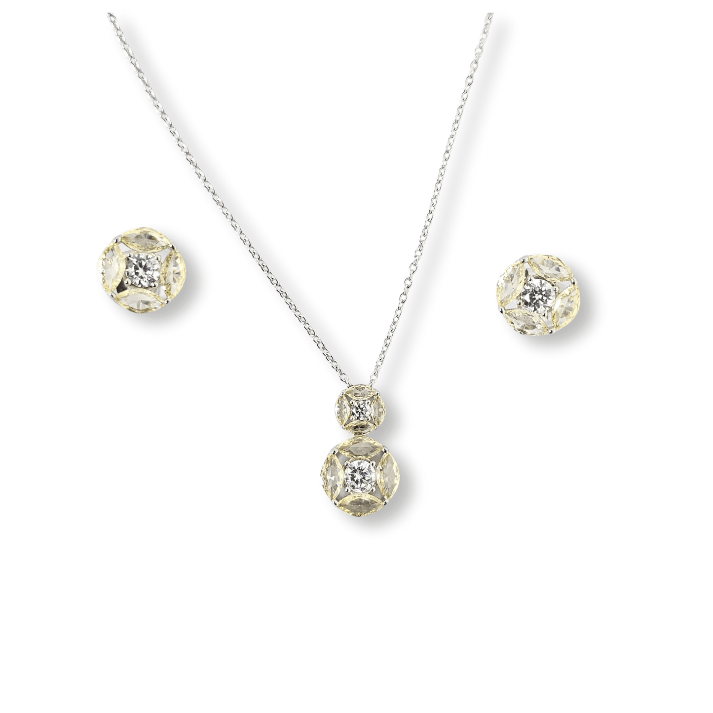 Ivory Bloom Pendant Set