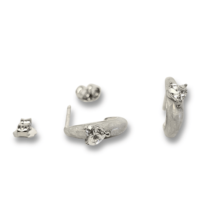 Petite CZ Curve Stud Earrings