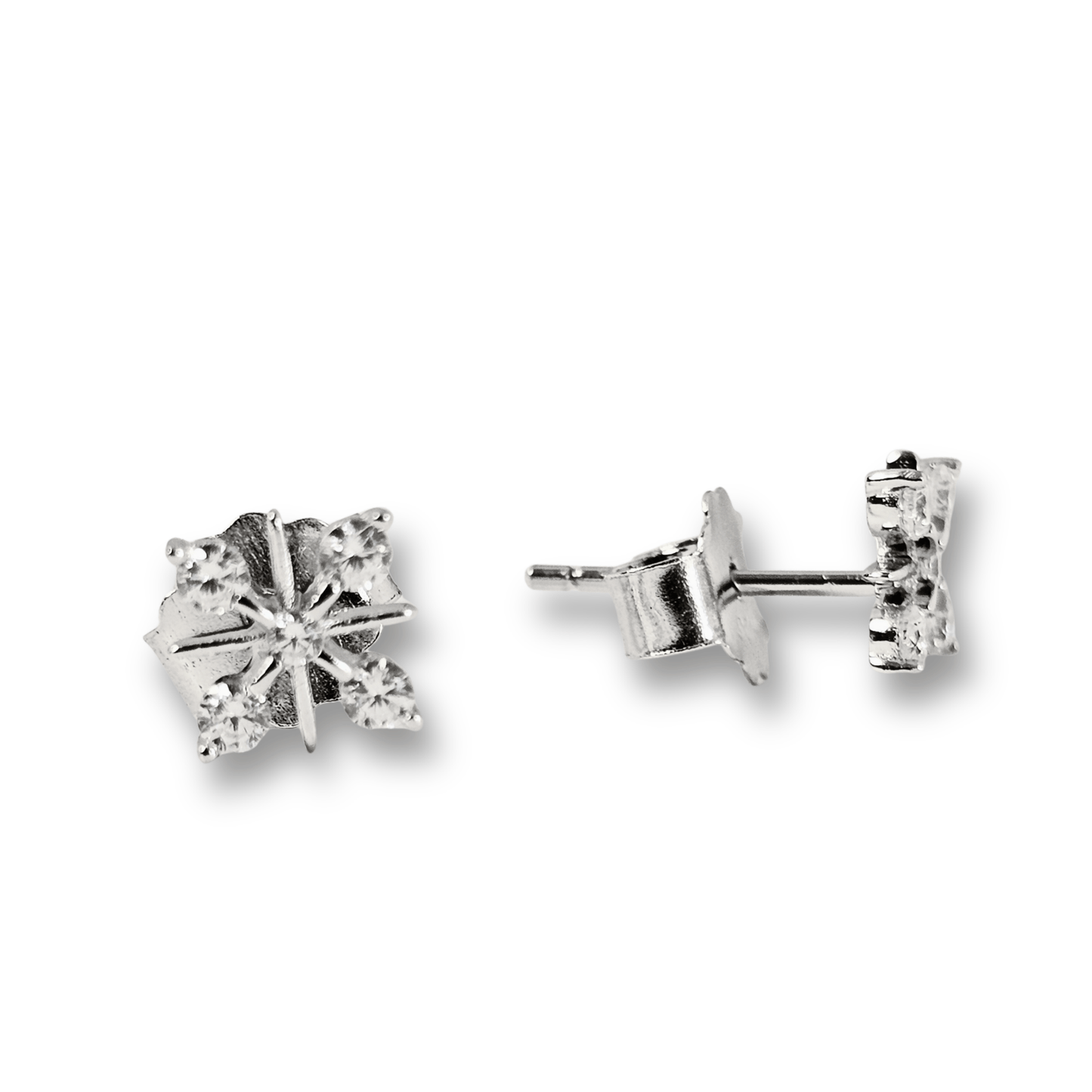 Classic CZ Solitaire Stud Earrings