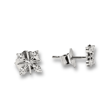 Classic CZ Solitaire Stud Earrings