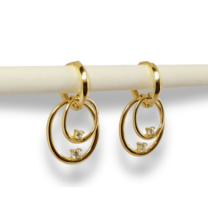 Gold-Polished Classic Layered Hoop Earrings