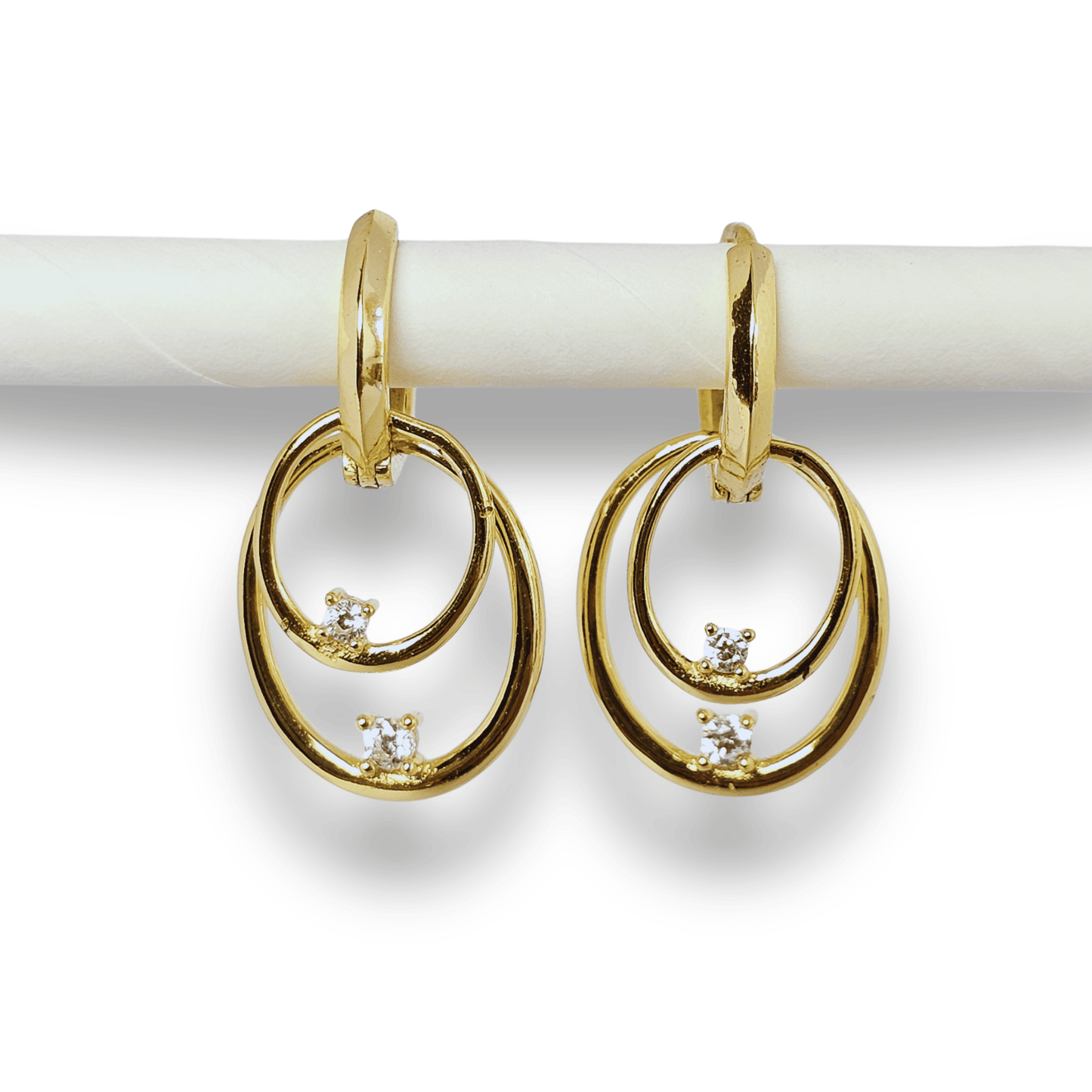 Gold-Polished Classic Layered Hoop Earrings