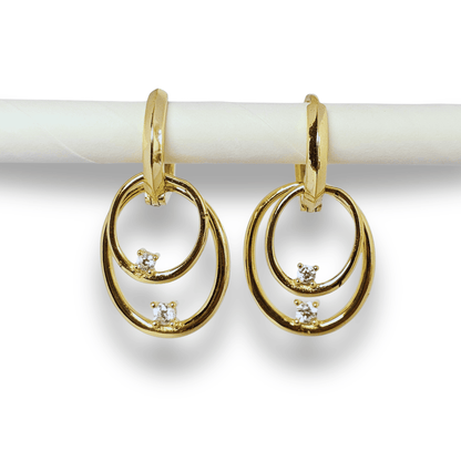 Gold-Polished Classic Layered Hoop Earrings