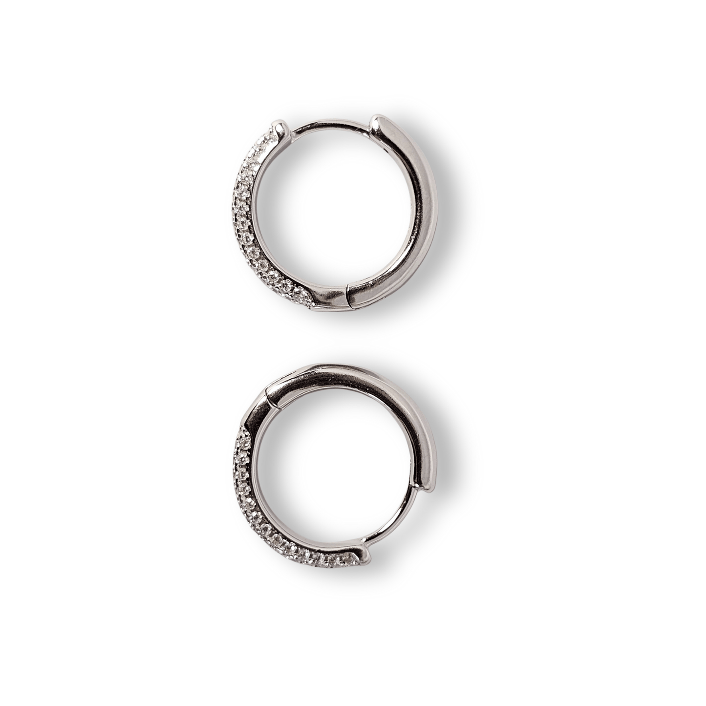 Minimal CZ Curve Hoop Earrings