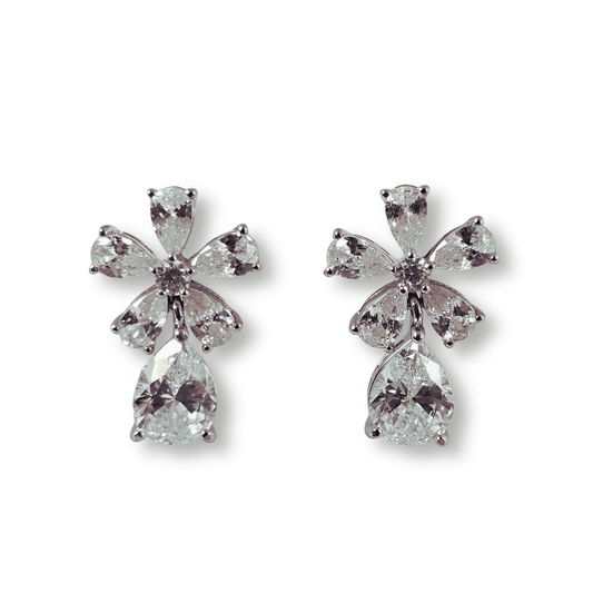 Classic CZ Flora Drop Earring