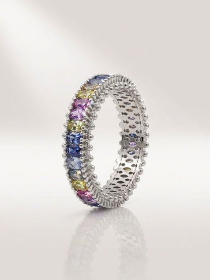 AANYA Sleek Baguette Silver Band