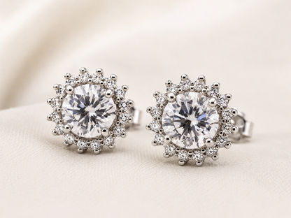 AANYA Celestial Halo CZ Stud Earrings