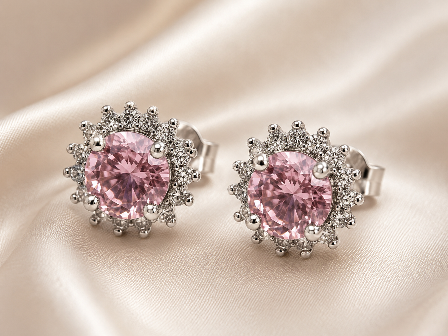 AANYA Celestial Halo CZ Stud Earrings