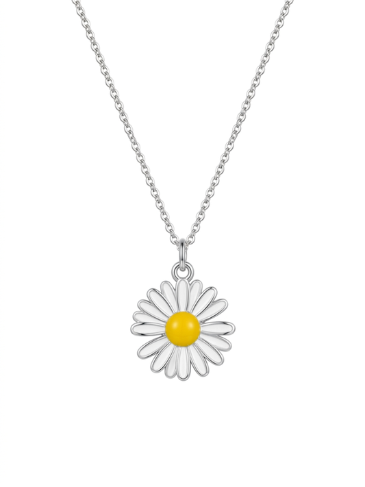 Elegant Daisy Flower Chain Pendant
