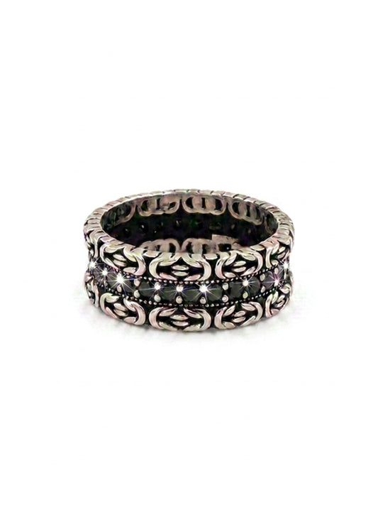 Shadow Crest Band Ring