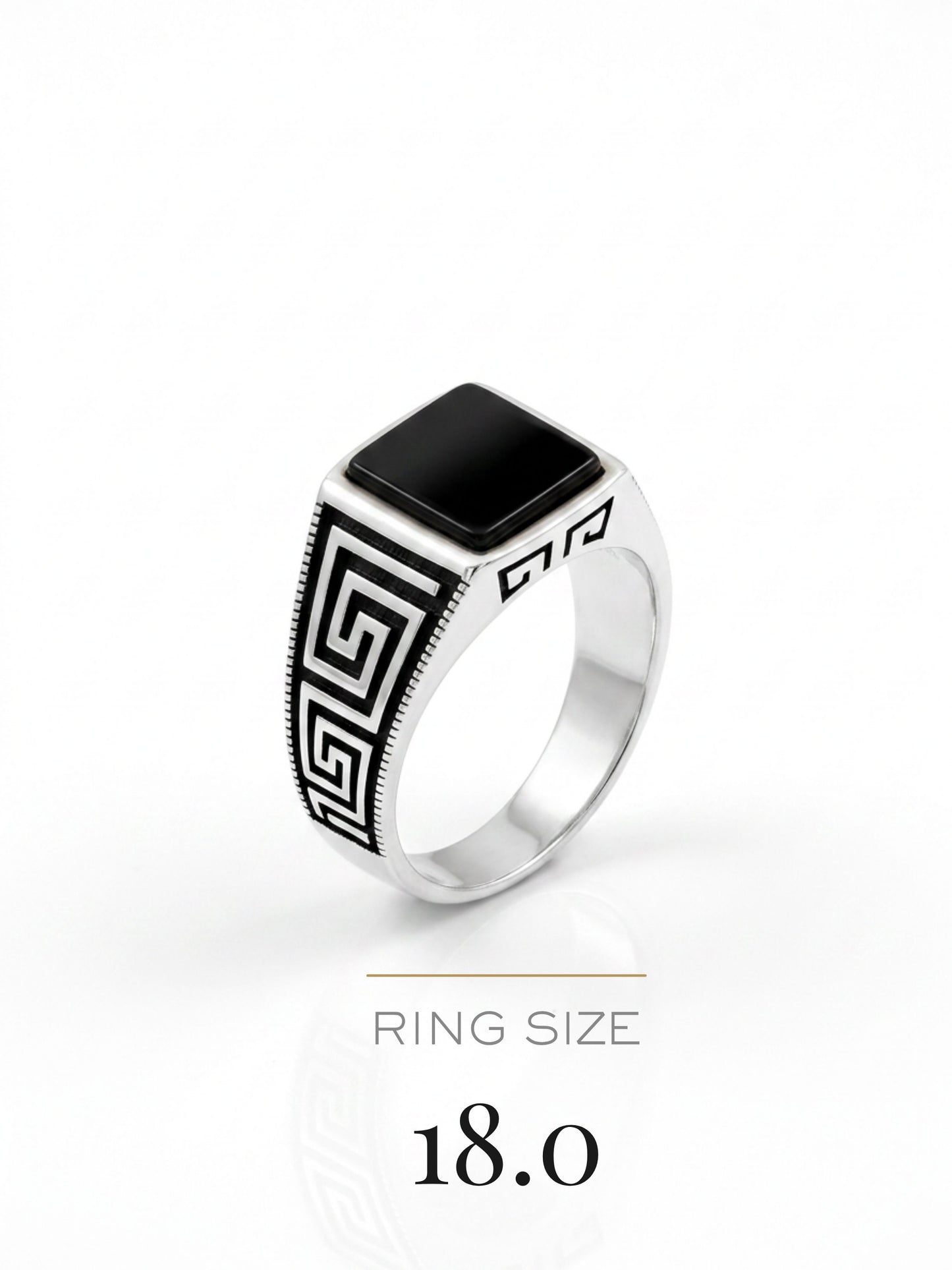 AANYA Imperial Greek Silver Ring