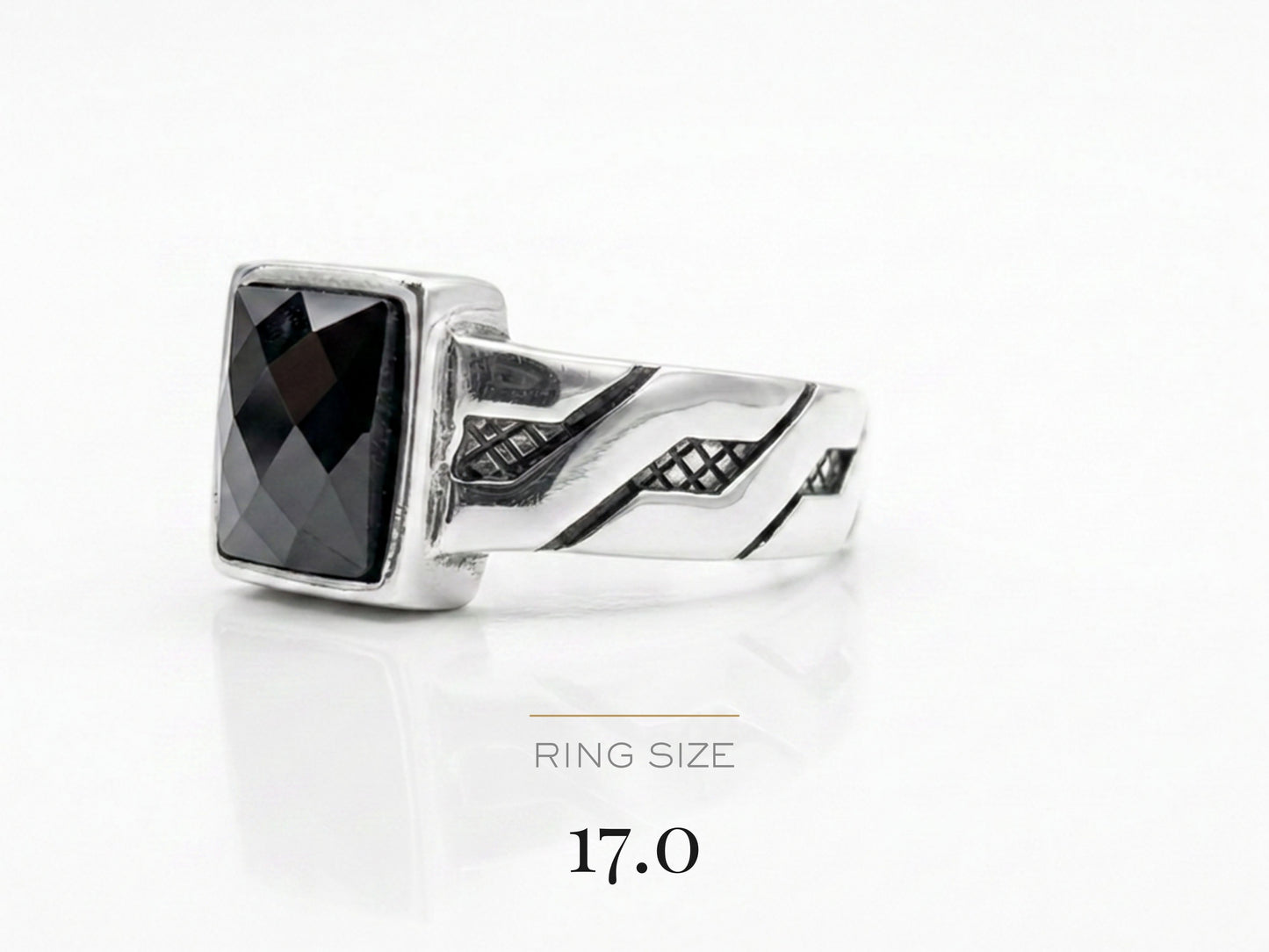 Midnight Prism Silver Ring