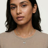 AANYA Ginkgo Grace CZ Leaf Pendant Necklace