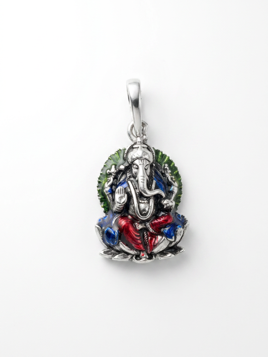 Lord Ganesha Silver Pendant