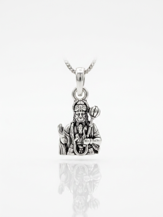 Lord Hanuman Silver Pendant