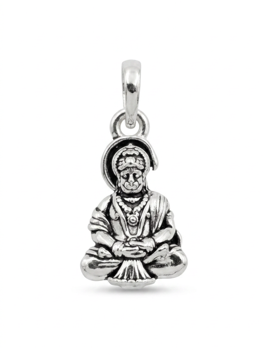 Lord Hanuman Silver Pendant