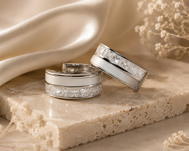 AANYA Classic CZ Hoop Earrings