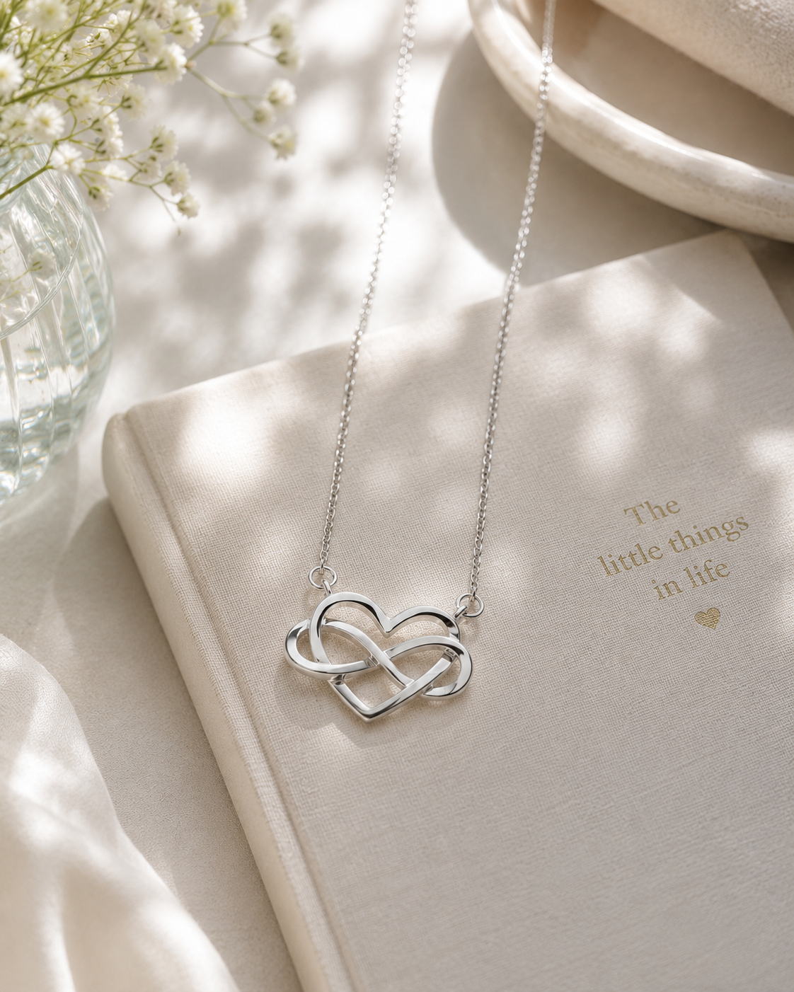 AANYA Infinite Heart Halo Pendant