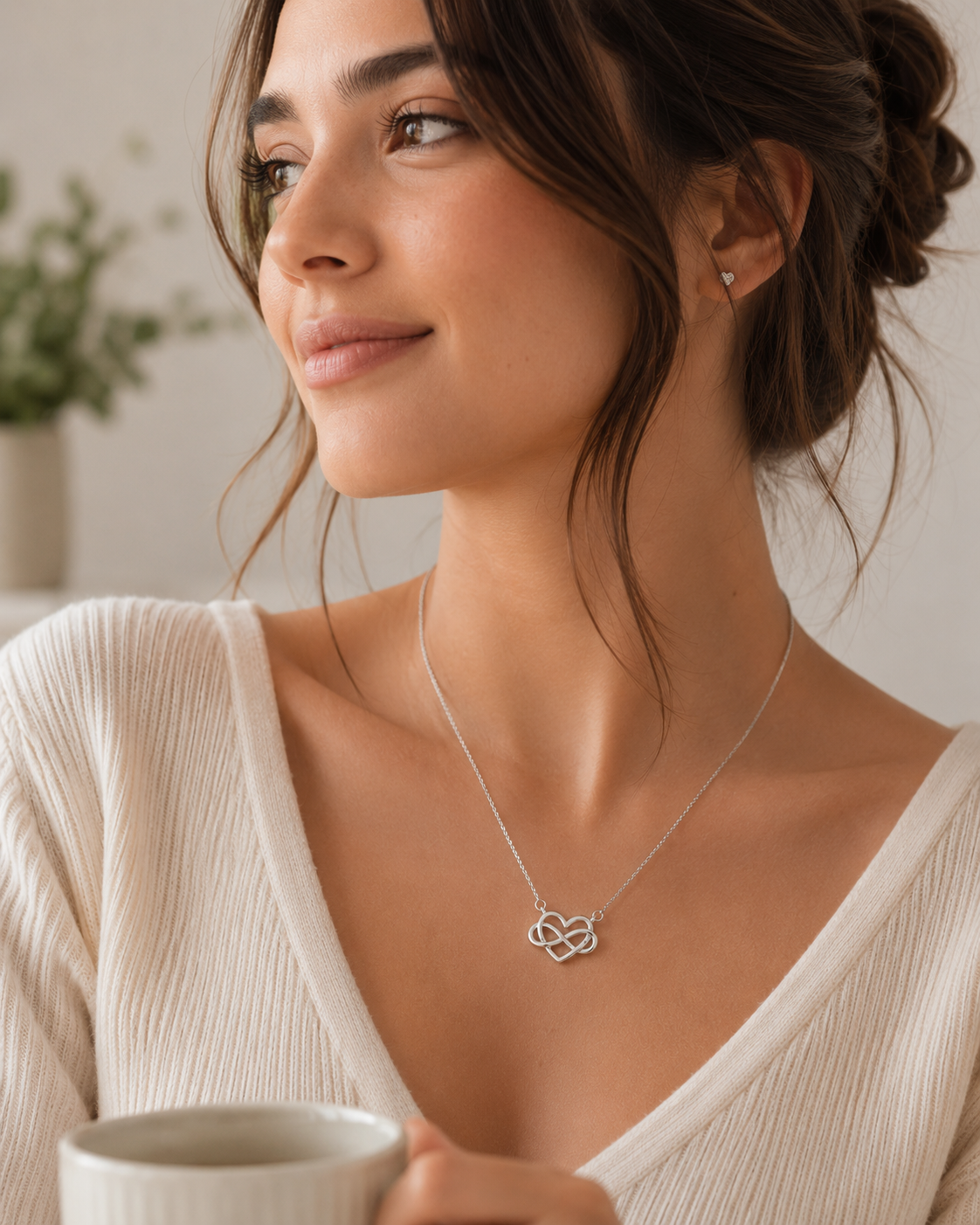 AANYA Infinite Heart Halo Pendant