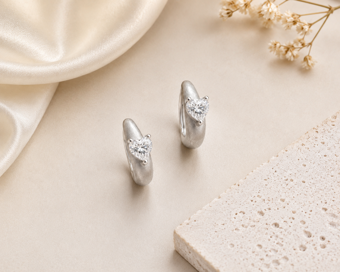 AANYA Petite CZ Curve Stud Earrings