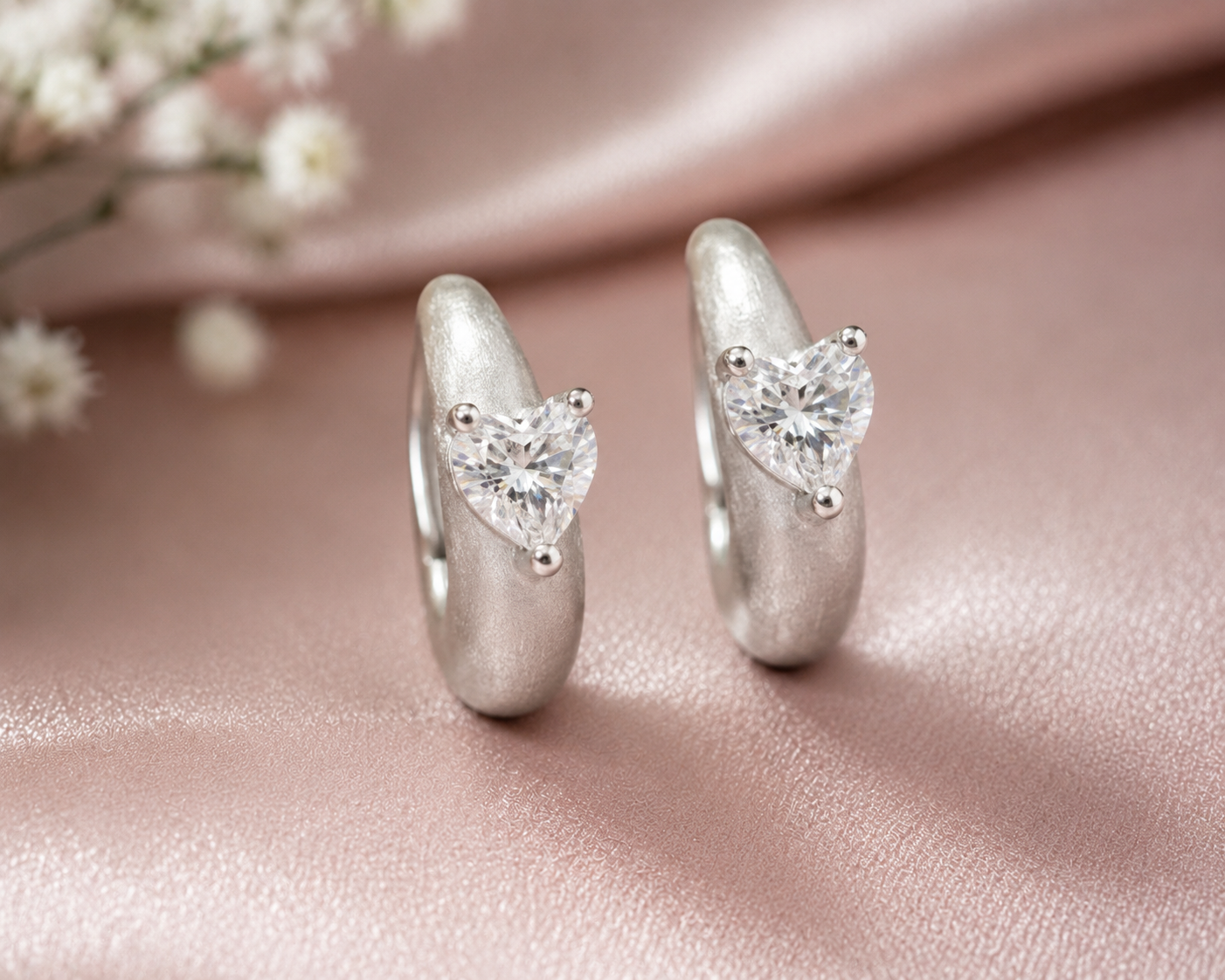 AANYA Petite CZ Curve Stud Earrings