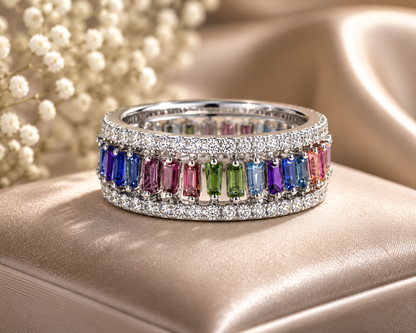 AANYA Power Baguette Statement Ring