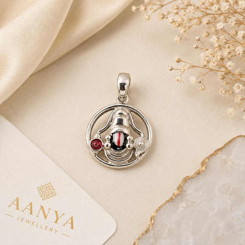 AANYA Tirumala Venkateswara Silver Pendant