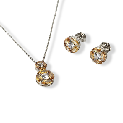 Champagne Bloom Pendant Set