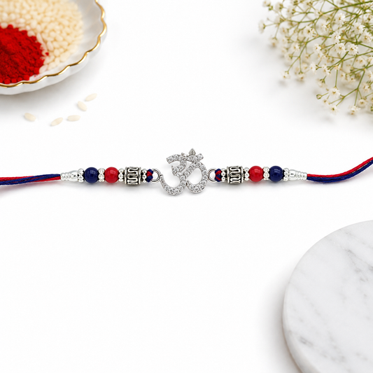 925 Sterling Silver Om Rakhi