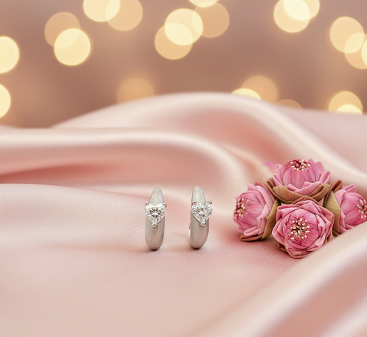 Petite CZ Curve Stud Earrings