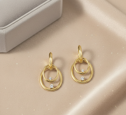 Gold-Polished Classic Layered Hoop Earrings