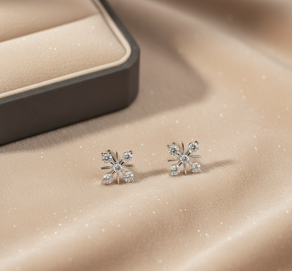 Classic CZ Solitaire Stud Earrings