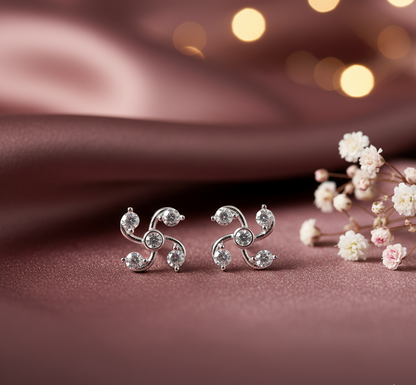 Swril Sparkle Stud Earrings