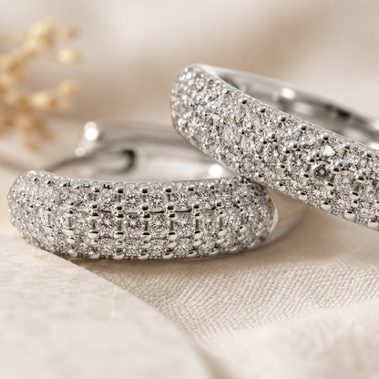 AANYA Minimal CZ Curve Hoop Earrings