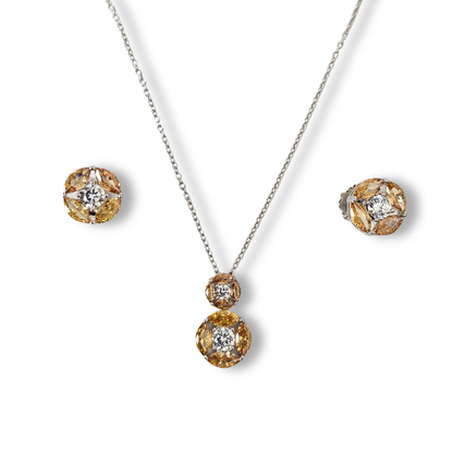 Champagne Bloom Pendant Set