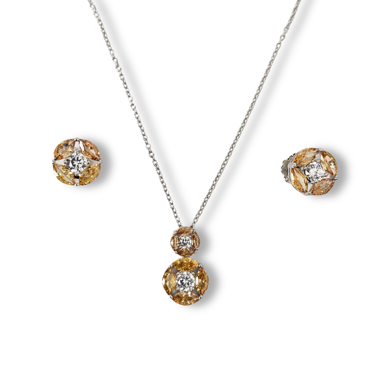 Champagne Bloom Pendant Set