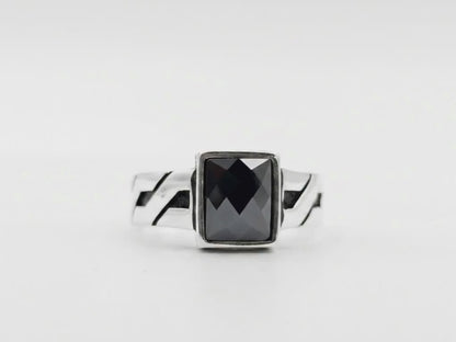 Midnight Prism Silver Ring